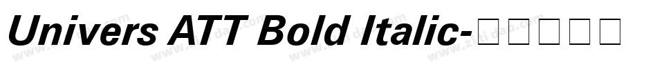 Univers ATT Bold Italic字体转换